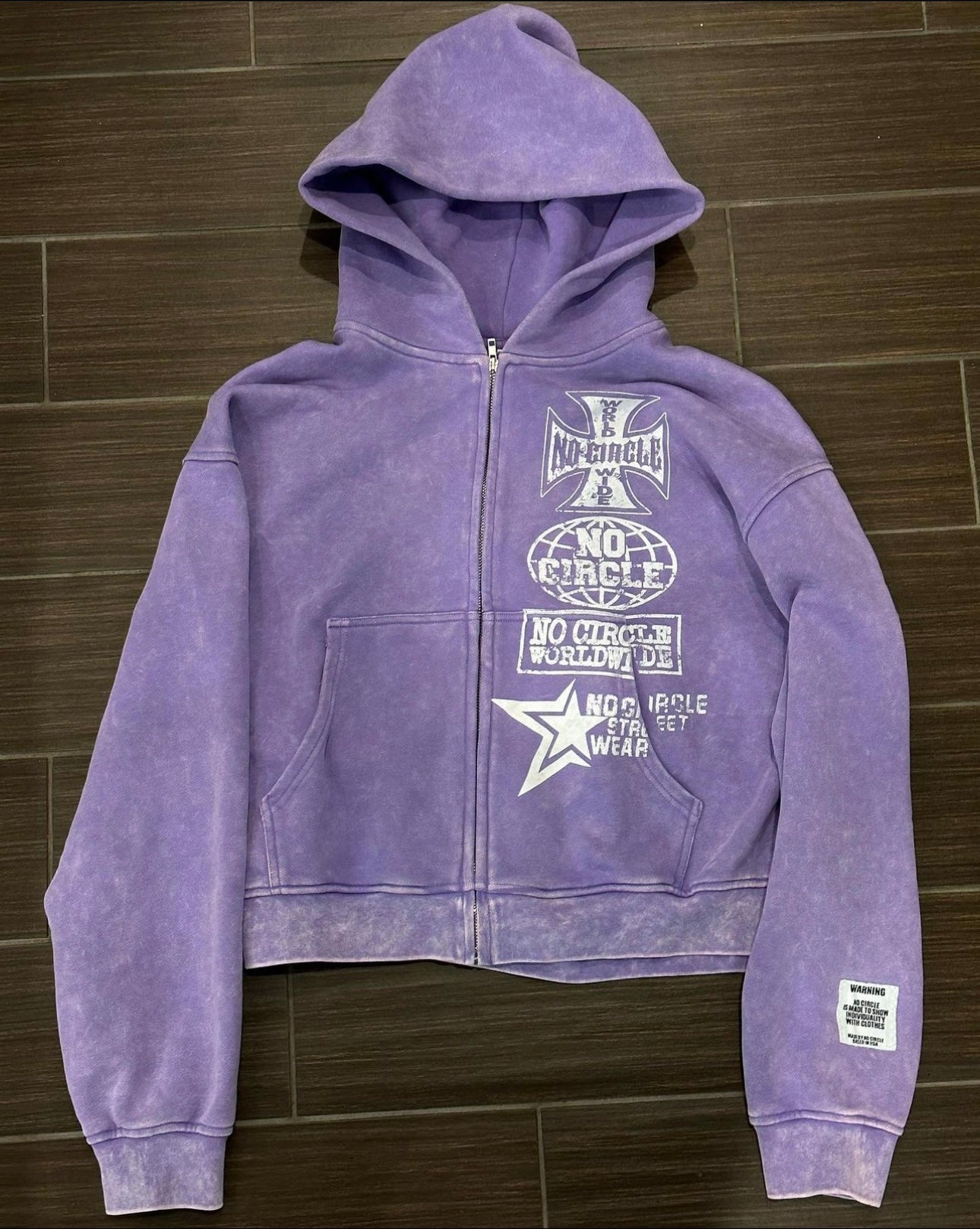 NO CIRCLE purple ZIP UP